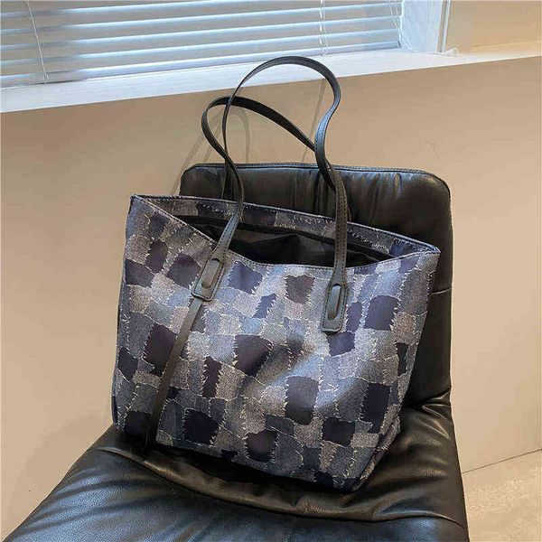 

shopping bags vintage style handbags women plaid print tote bag large-capacity shoulder bag for women ol ladies hand bags student book bag 2