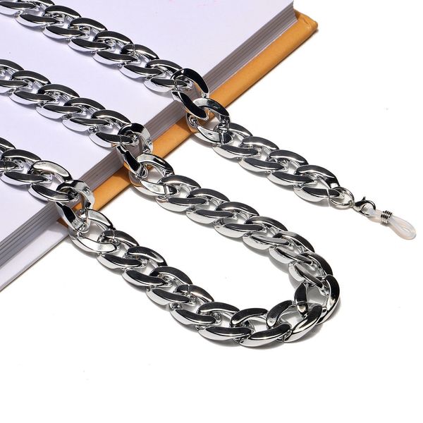 

2021 acrylic plastic silver color punk mask chain landyard fashion eyeglass chain sunglasses holder h jllwwh