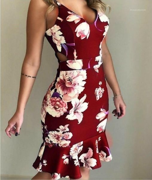

uideazone 2019 mid-length slim slim waist open fishtail hem strap dress new arrival women's summer holiday dress1, Black;gray