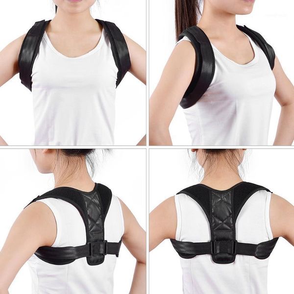 

posture corrector with exercise resistance band adjustable upper back brace for clavicle support shoulder back pain relief1, Black;blue