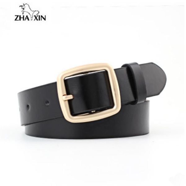 

new designer fashion women's belts genuine leather brand straps female waistband pin buckles vintage for jeans, Black;brown