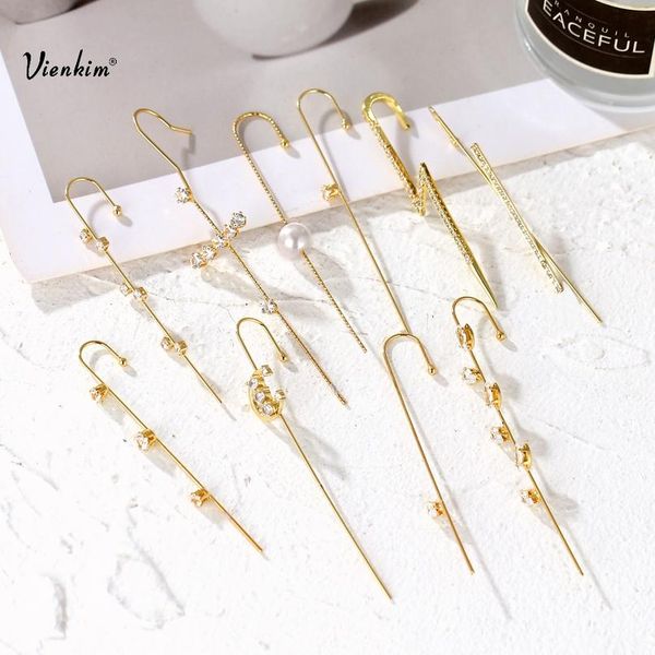 

vienkim мода золотые серьги геометрические серьги для женщины геометрические крестные серьги крюк крюк крючков аксессуары кристаллические по, Silver