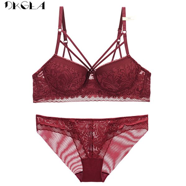 

brand lace brassiere bandage fashion bra set women lingerie green embroidery bras push up thick cotton underwear set black c1212, Black;white