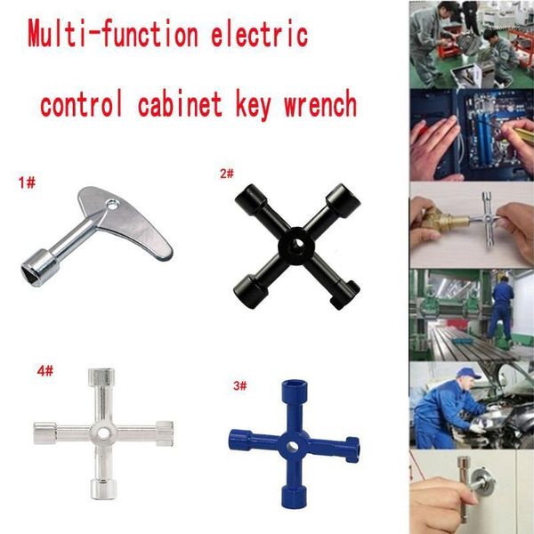 

multi-function electric control cabinet internal triangle key wrench elevator water meter valve square hole key 4 different keys1