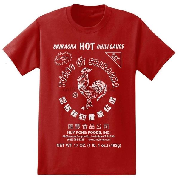 

sriracha chili sauce irwindale red men t-shirt new teenage natural cotton printed man fashion round collar t shirt hipster, White;black