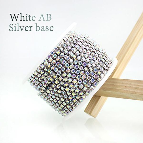 

ss6-ss12 10yards/roll gold base crystal rhinestone chain for jewelry diy garment &bag&shoes wedding dress decoration accessories bbyhou