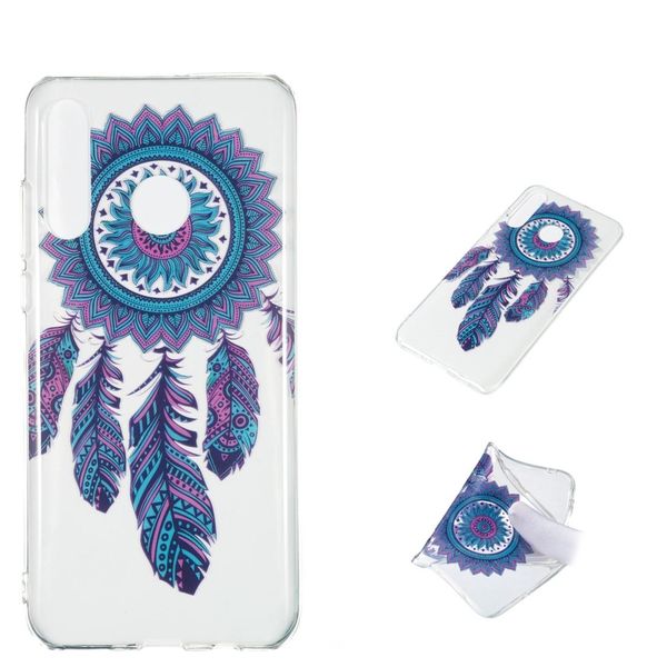 

blue wind pattern highly transparent tpu protective case for huawei p30 lite