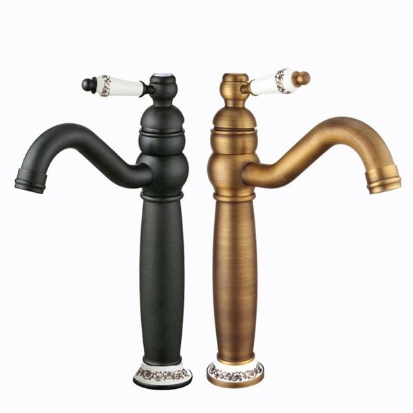 

bathroom faucet antique bronze finish brass basin sink solid brass faucets 63ha