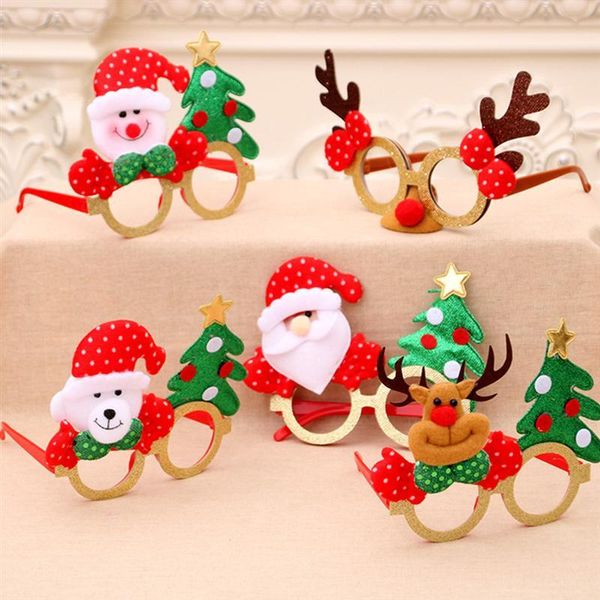 

christmas head wear santa claus eyeglasses cartoon fun glasses favors costume accessory xmas party decoration gifts for kids a2 bbysvz