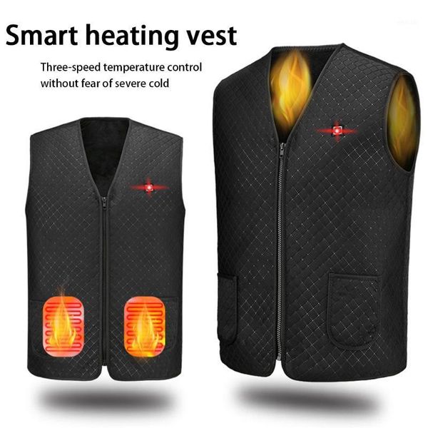 

outdoor t-shirts camping heated vest electric warm usb charging autumn winter adjustable temperature hunting home sleeveless1, Gray;blue