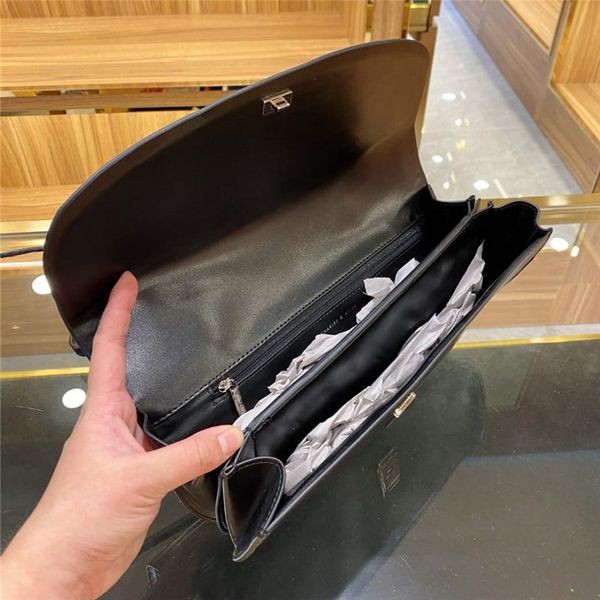 

luxurys designes baguette black soft leather letter lady printing underarm bag flip cover shoulder bags simple armpit messenger bag purse#1