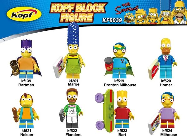 

marge simpson family series model building blocks kid puzzle assemble toy gift one set of eight