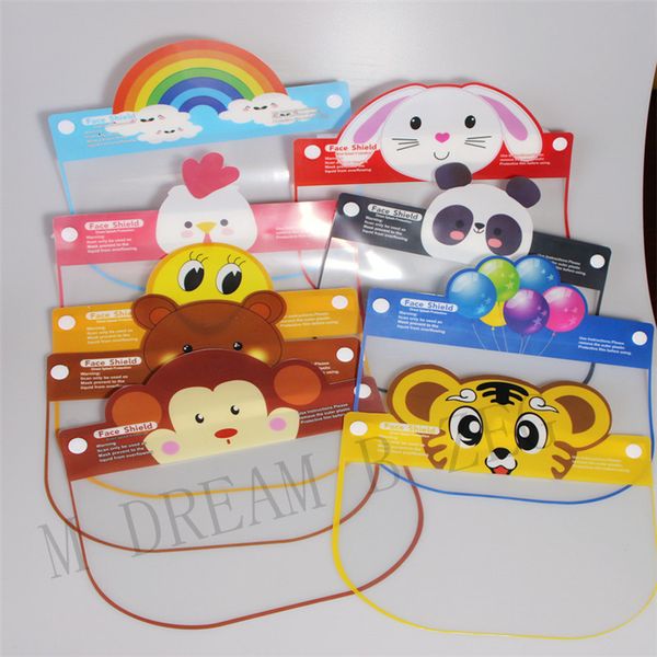 

12 shield children designs pet cartoon anti-fog full face cover isolation visor anti-spitting safety kids party mask