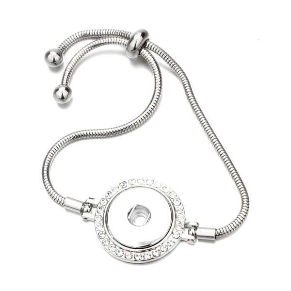 

4styles silver link color 18mm chain bracelet for women ginger snap button jewelry0bv7