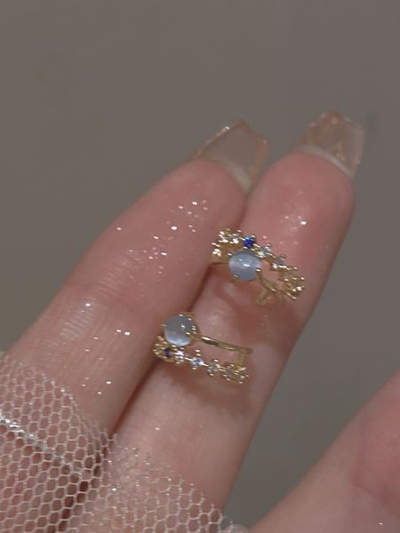 

fashion creative earrings stud jewelry glitter dainty, Golden;silver