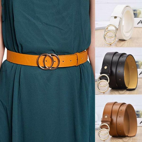 

pu leather belt classic skinny pin buckle belts for women womens ladies leather belt dress jeans match waist waistband new, Black;brown