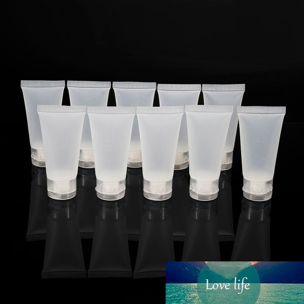 10PCS PVC 15ml Klare Leere Gesichtsreiniger Flasche Nachfüllbare Make-Up Behälter Probe Flaschen Weichen Schlauch Kosmetische Topf