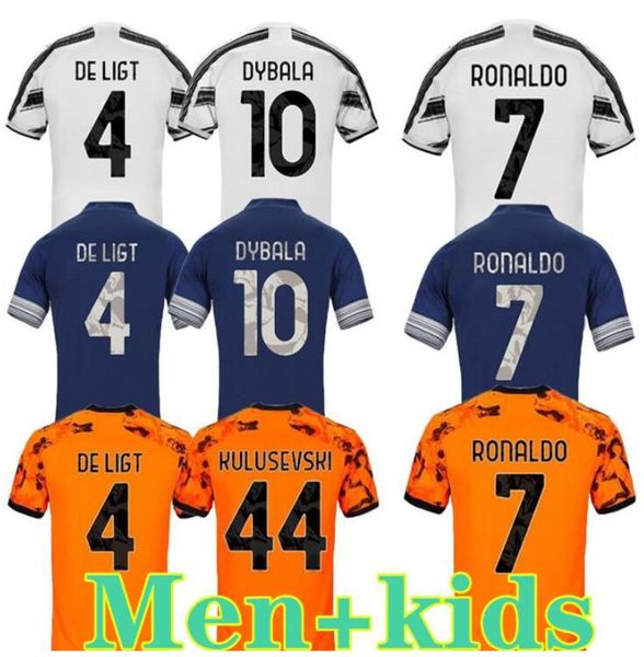 

ronaldo dybala soccer jerseys 20 21 mckennie soccer jerseys 4th x palace football shirt set de ligt 2020 fourth men kids kit uniforms, Black;yellow