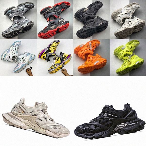 

2021 track2 release 4.0 track 2 designer runners shoes triple s man mens womens slide sandal sport casual shoes paris trainers sneaker t2ly#, Black