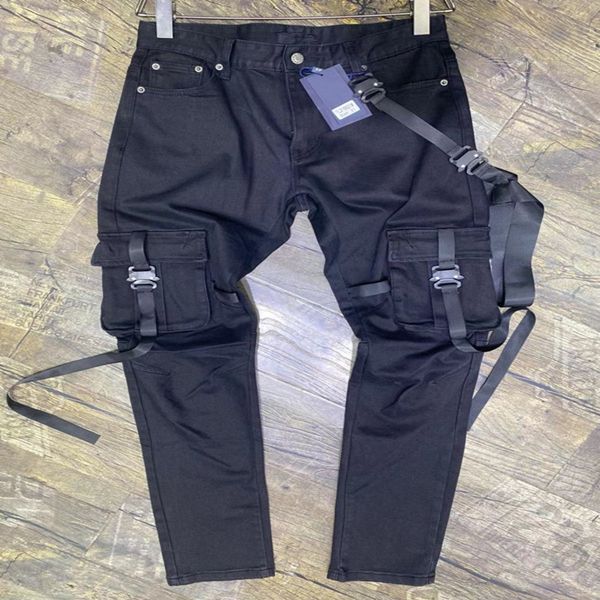 

mens jeans digner more bags overalls dungare cargo belt casual slim-leg zaopper motorcycle biker outdoor hunting trousers size, Blue