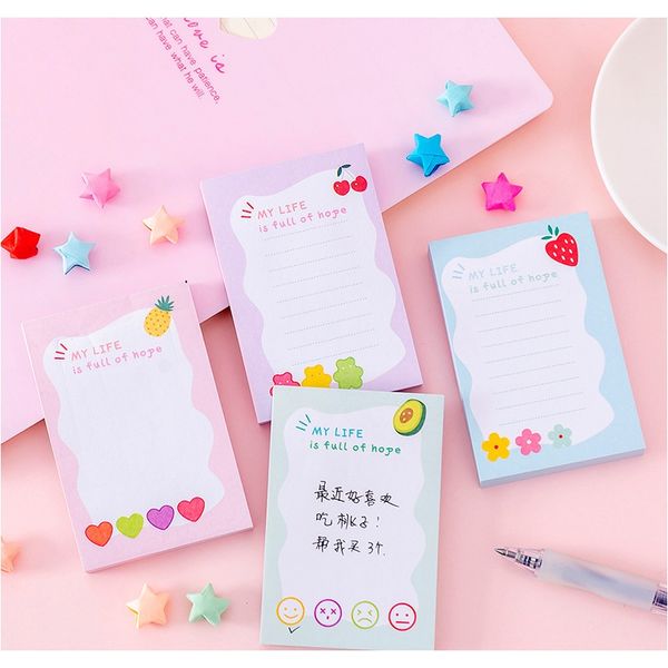 

1 cute kawaii плодовые sticky notes memo pad post book маркер канцелярские школа поставка planner наклейки sqcjyt ppshop01, Black;red