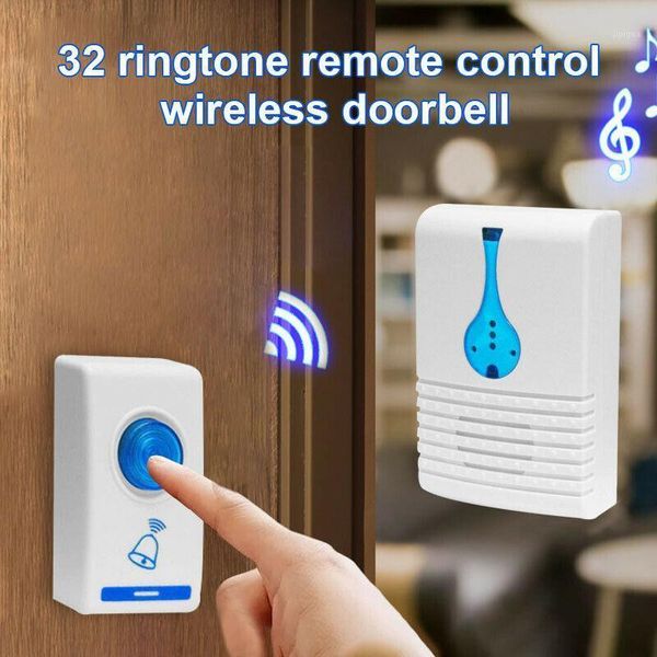 

doorbells remote doorbell led flash 32 music transmitter+doorbell receiver wireless control for home1
