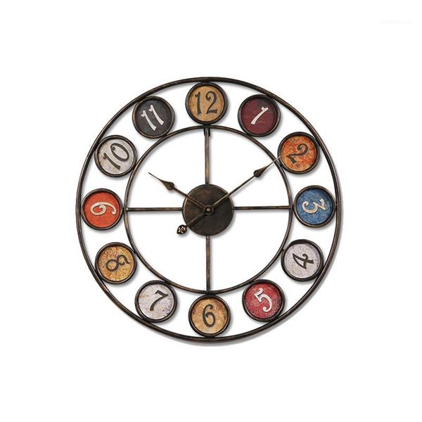 

large american wall clock vintage antique metal silent wall clock creative electronic reloj mural vintage home decoration50wc1