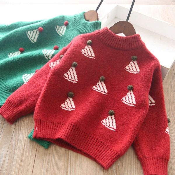 

girls' 332372 winter 2-color goal mink veet round neck pullover children's wear yb, Blue