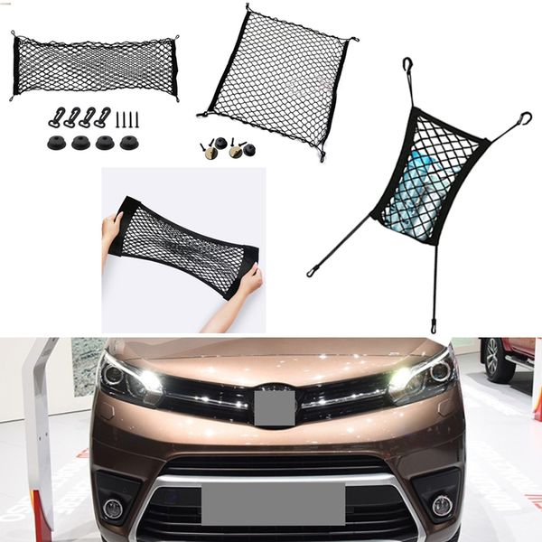 

for toyota proace car vehicle black rear trunk cargo baggage organizer storage nylon plain vertical seat net