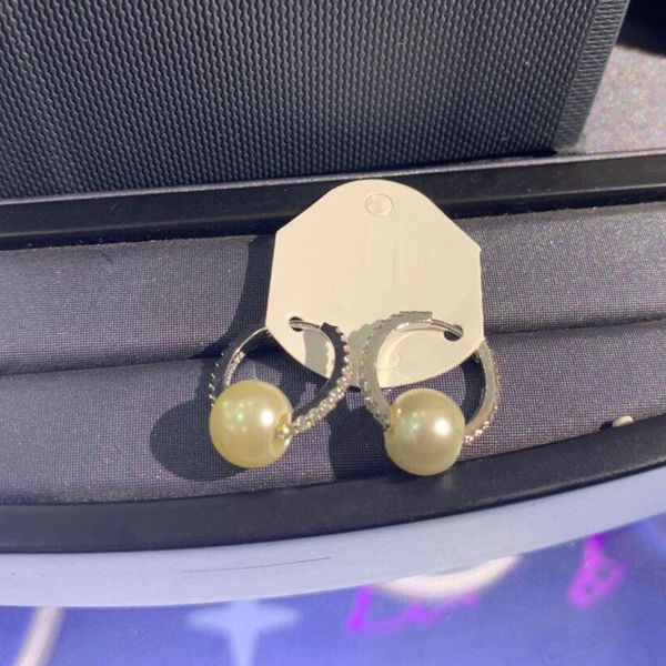 

hoop & huggie kakany boucles d'oreilles de mode argent bleu mini avec perle zircone cubique dames luxe bijoux cadeau, Golden;silver