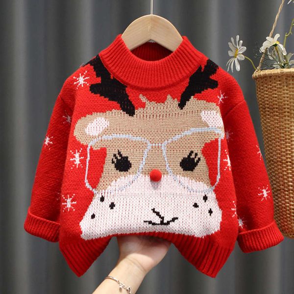 

boys' autumn and 2020 new clothing korean christmas winter children's sweater, Blue