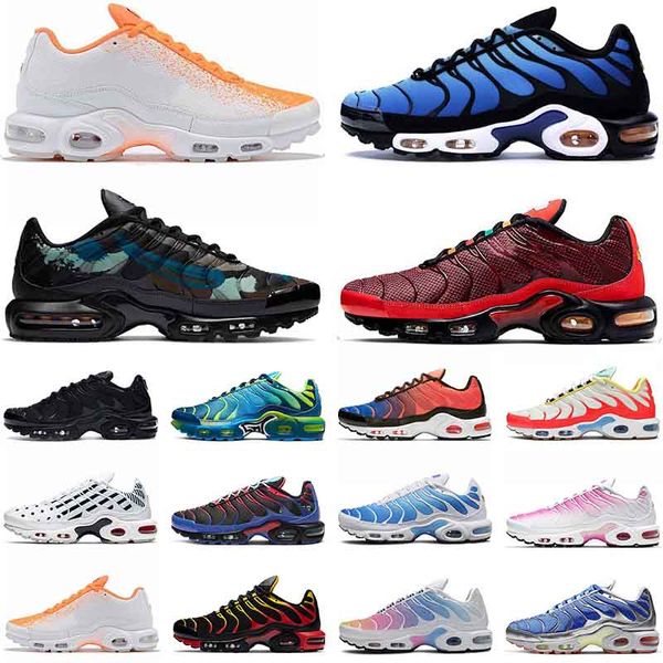 

2021 luxury tn plus women mens running shoes plus tn ultra se volt glow brushstroke camo triple white black red outdoor trainers sneakers