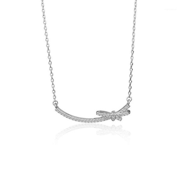 

micro inlay zircon bow-knot choker necklace women korean elegant chain necklaces fashion jewelry 2020 new arrival1, Golden;silver