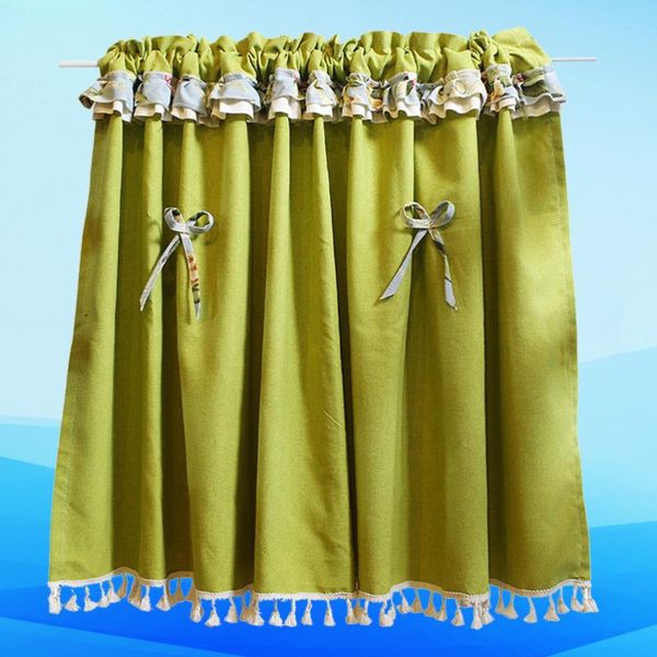 

1pc 146x75cm short curtain tassels bowkont half curtain valance for window kitchen cabinet