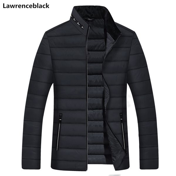 

mens winter jackets and coats male parka thick warm solid color men's coat padded overcoat outerwear windbreakers parkas for men 201120, Black