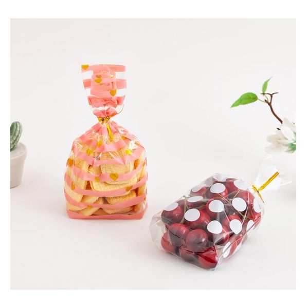 

100pcs 1321cm cute pattern sweet packaging plastic bag ins style candy bag open opp poly baking cake bags f wmtiqq