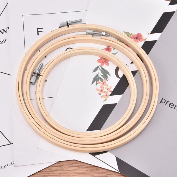 

sewing notions & tools 8 sizes bamboo frame embroidery hoop ring diy needlecraft cross stitch machine round loop hand household 13-34cm, Black