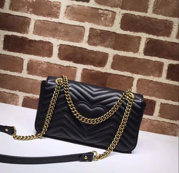 

black marmont luxurys дизайнеры сумки 2020 горячие проданы женские сумки на плечо любовь волнистая цепь crossbody bag простые подлинные реал