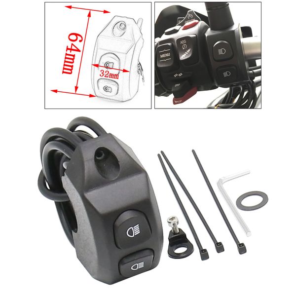 

replacement motorbike motorcycle handle fog light switch control smart relay for bmw r1200gs / r 1200 gs / r1250gs/ f850gs/ f750gs adv black