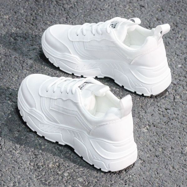 

2021 the new new white spring platform, soles, lace to thick women's shoes, fashionable shoes women, vulcanize shoes. p1jg, Black