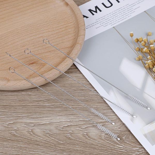 

pcs reusable straw cleaning brushes stainless steel wash drinking pipe straw brush cleaner household kitchen accessories h bbydam