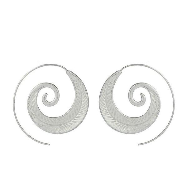 

bohemia style round spiral drop earrings punk silver gold color whirlpool gear earrings for women jewelry gifts sqchtu queen66