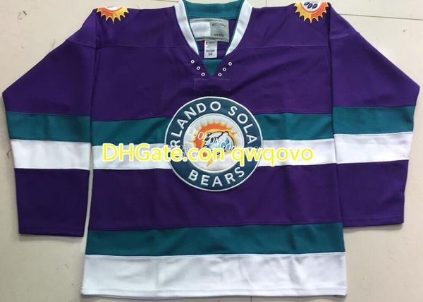 

2020 customize vintage rare orlando solar bears hockey jersey embroidery stitched any number and name jerseys, Black
