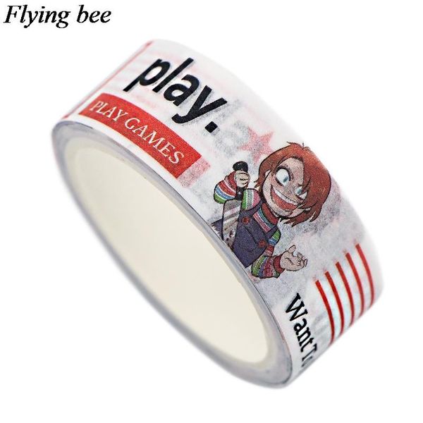 

2016 ngbee 15mmx5m ужас ужас детский wasi лента бумаги diy декоративная клей лента канцтовары ужасы cool masking ленты поставки x0742 h