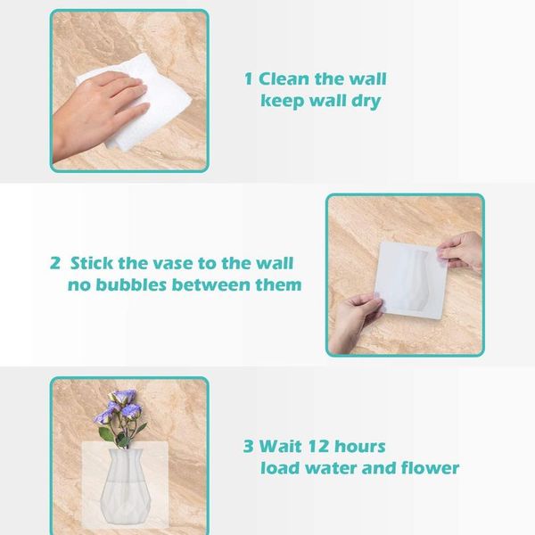 

artificial plants flowers magic vase for decoration reusable sile self-sticking pot on any smooth surfaces fridge do jllzfb