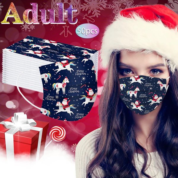 

рождество 10 / 50pc unisexo mscara fast доставка маска оголовье оголовье для взрослых одноразовая маска для лица промышленная тябряйте ушной