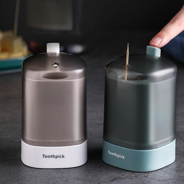 

storage bottles & jars automatic toothpick dispenser household table container holder box push-type kitchen hygienic design