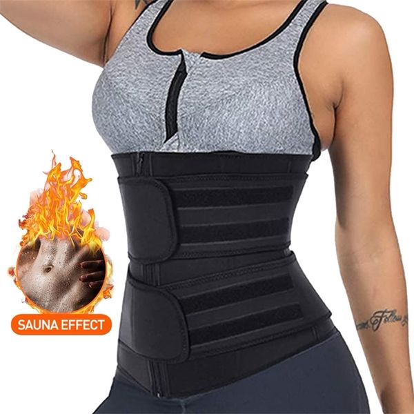 

women's binders and shapers modeling strap waist trainer slimm belt colombian girdles neoprene fajas belt corset used for waist lj20120, Black;white