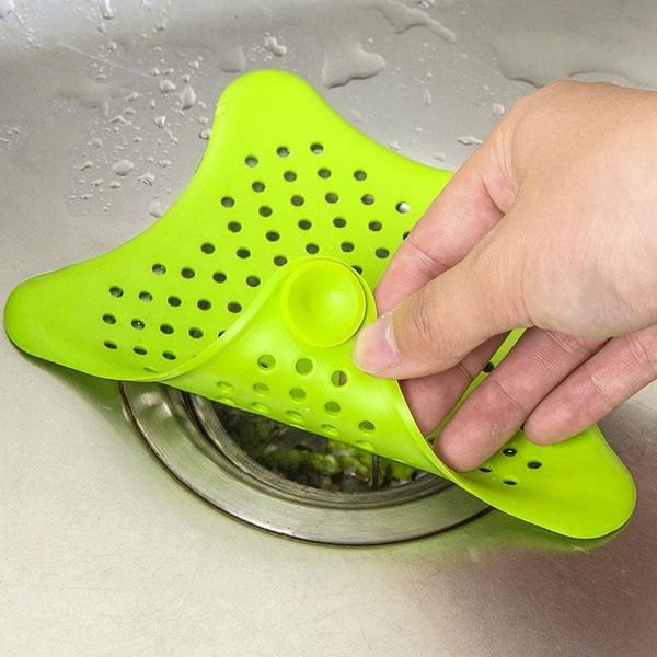 

2020 star shape sink drains tpr rubber bathroom drain filter hair catcher bath ser plug sink strainer shower drain
