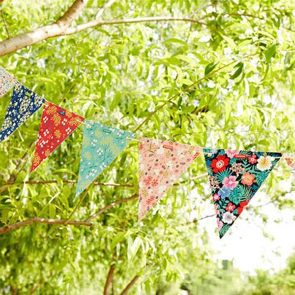 

12 листов цветочным узором овсянка флаги баннер для baby shower birthday party рождество домашнее украшение детская комната вымпел garland b